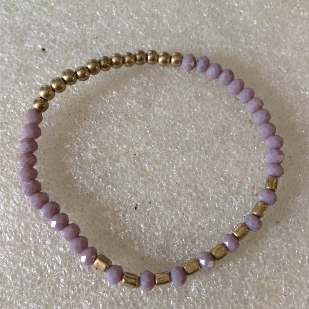 Vintage gold amethyst beads by